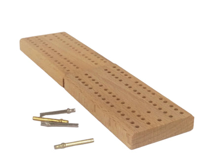 Cribbage board Mini - Travel folding- All wood 2 track