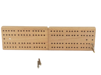 Cribbage board Mini - Travel folding- All wood 2 track